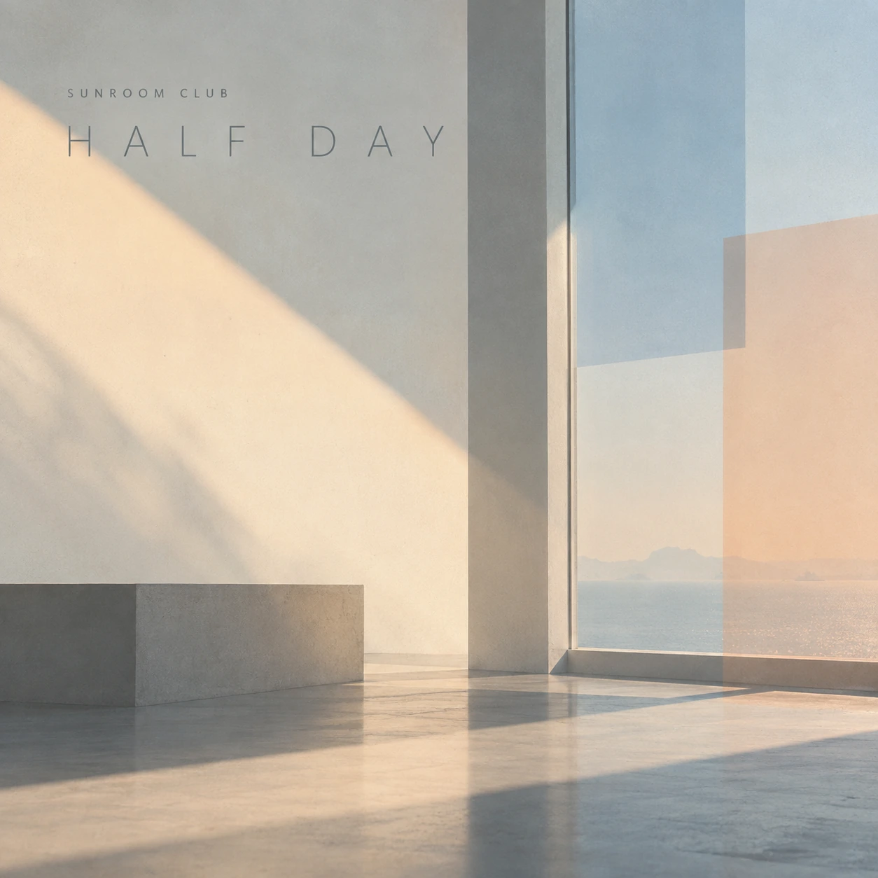 빛과 그림자로 구성된 SUNROOM CLUB Half Day 싱글 아트워크